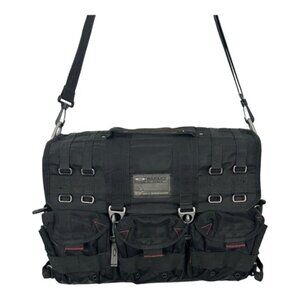 Oakley Tactical Field Gear Black Ballistic Nylon Messenger Laptop Bag